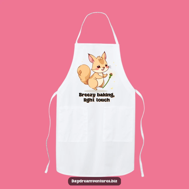 Funny Squirrel Dandelion Ride Apron: Cook with Breezy Delight