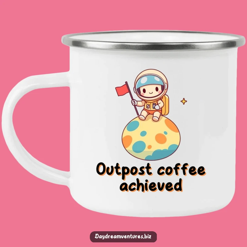 Durable Funny Space Explorer Camping Mug: Adventure Fuel Dish