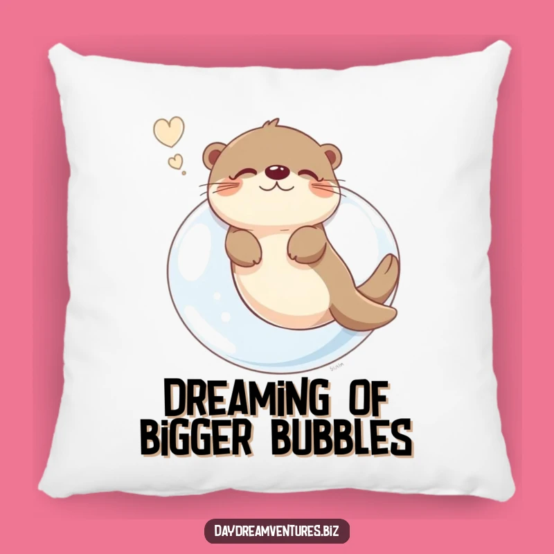Funny Otter Bubble Dream Pillow: Cozy Comfort with a Comical Twist