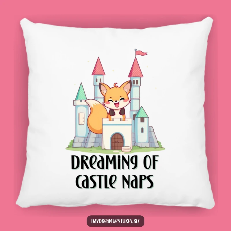 Funny Fox Castle Builder Pillow: Comfort Meets Creative Construction