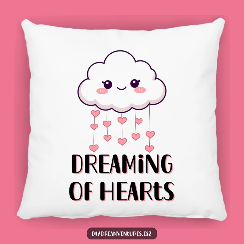 Cozy Funny Cloud Hearts Pillow: Dream in Love Comfort Gift