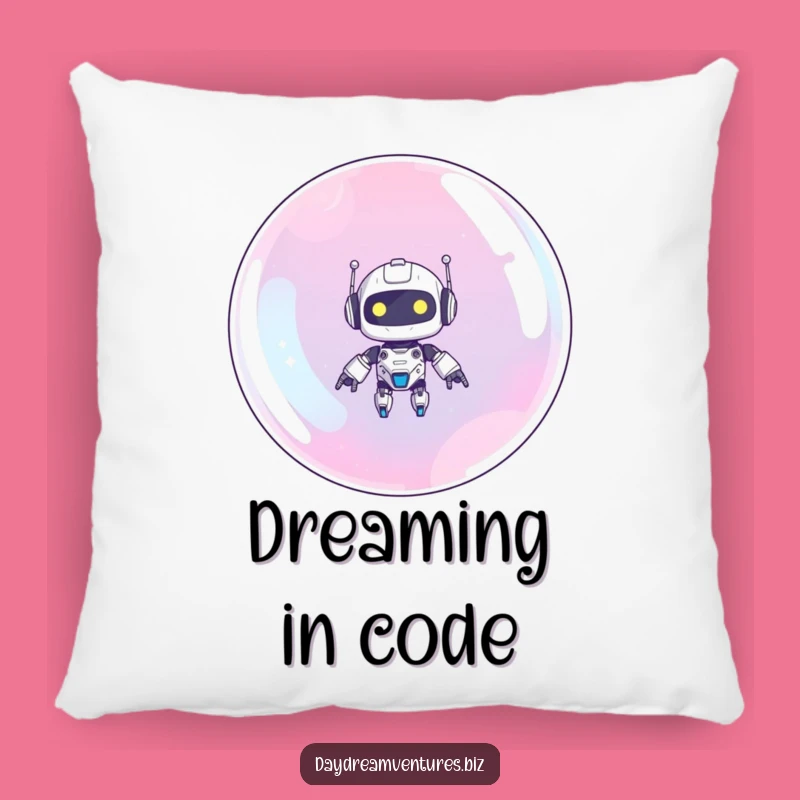 Funny Robot Pillow: Cozy Bubble Floating Accent Cushion Funny Gift
