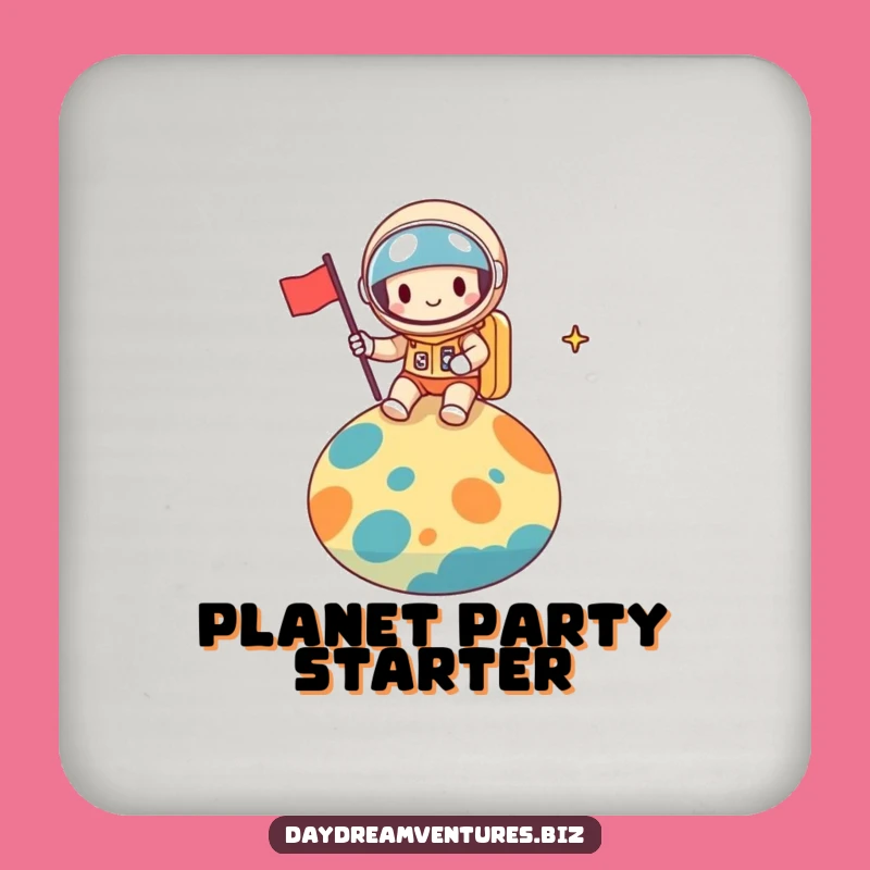 Funny Space Explorer Coaster Set: Protect Surfaces from Planets Gift