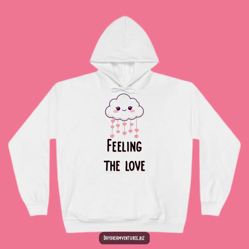 Cozy Funny Cloud Hearts Hoodie: Warm Hug of Love Gift