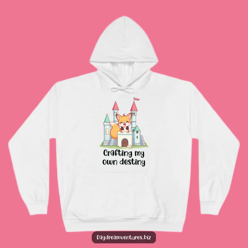 Cozy Funny Fox Castle Builder Hoodie: Warmth for Your Creative Soul
