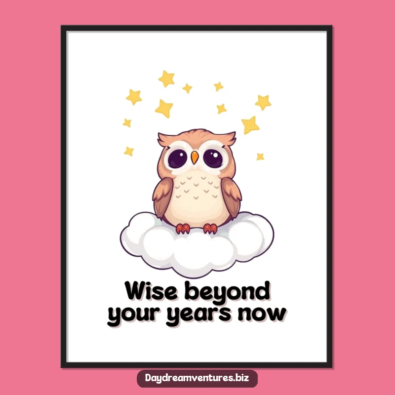 Funny Free Printable Owl Wall Art: Cute Star Gazer Downloadable Dreamy Decor