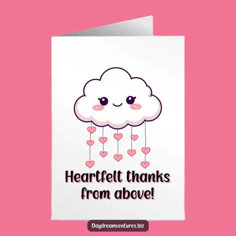 Free Printable Thank You Card: Cloud's Heart Shower of Gratitude