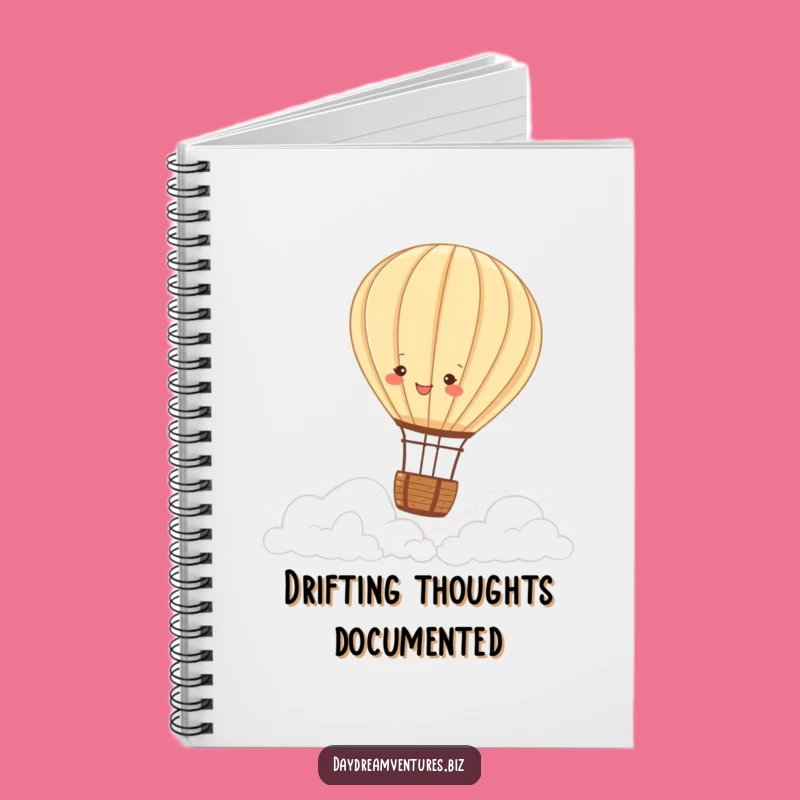 Funny Hot Air Balloon Notebook: Jot Down Your Happy Thoughts Gift