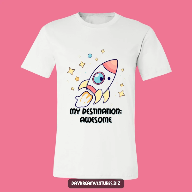 Funny Rocket Ship Adventure T-Shirt: Celestial Journey Tee