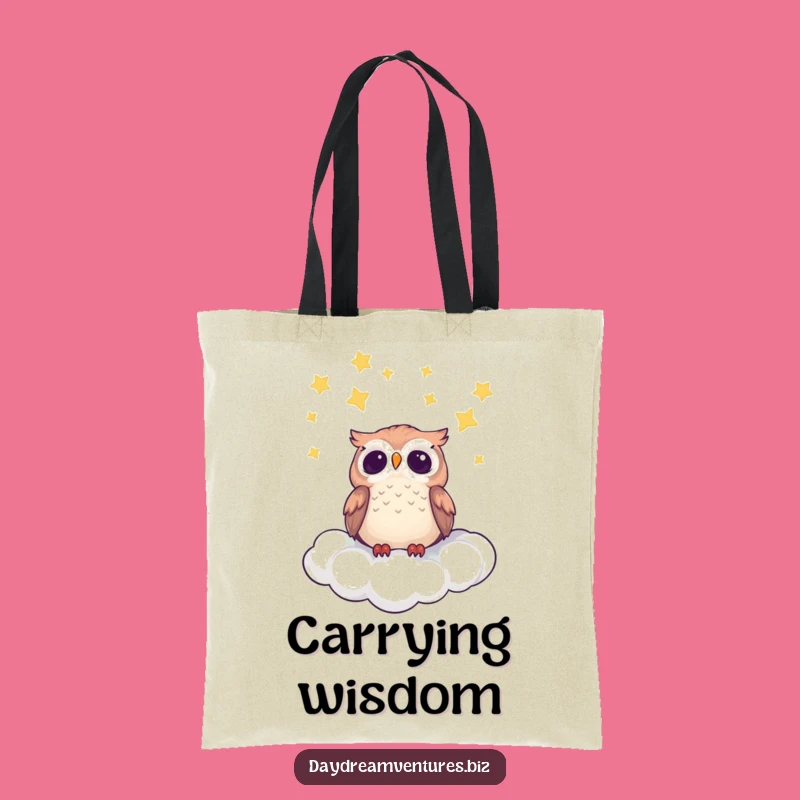 Funny Owl Tote Bag: Cute Star Gazer Carryall, Perfect Funny Gift